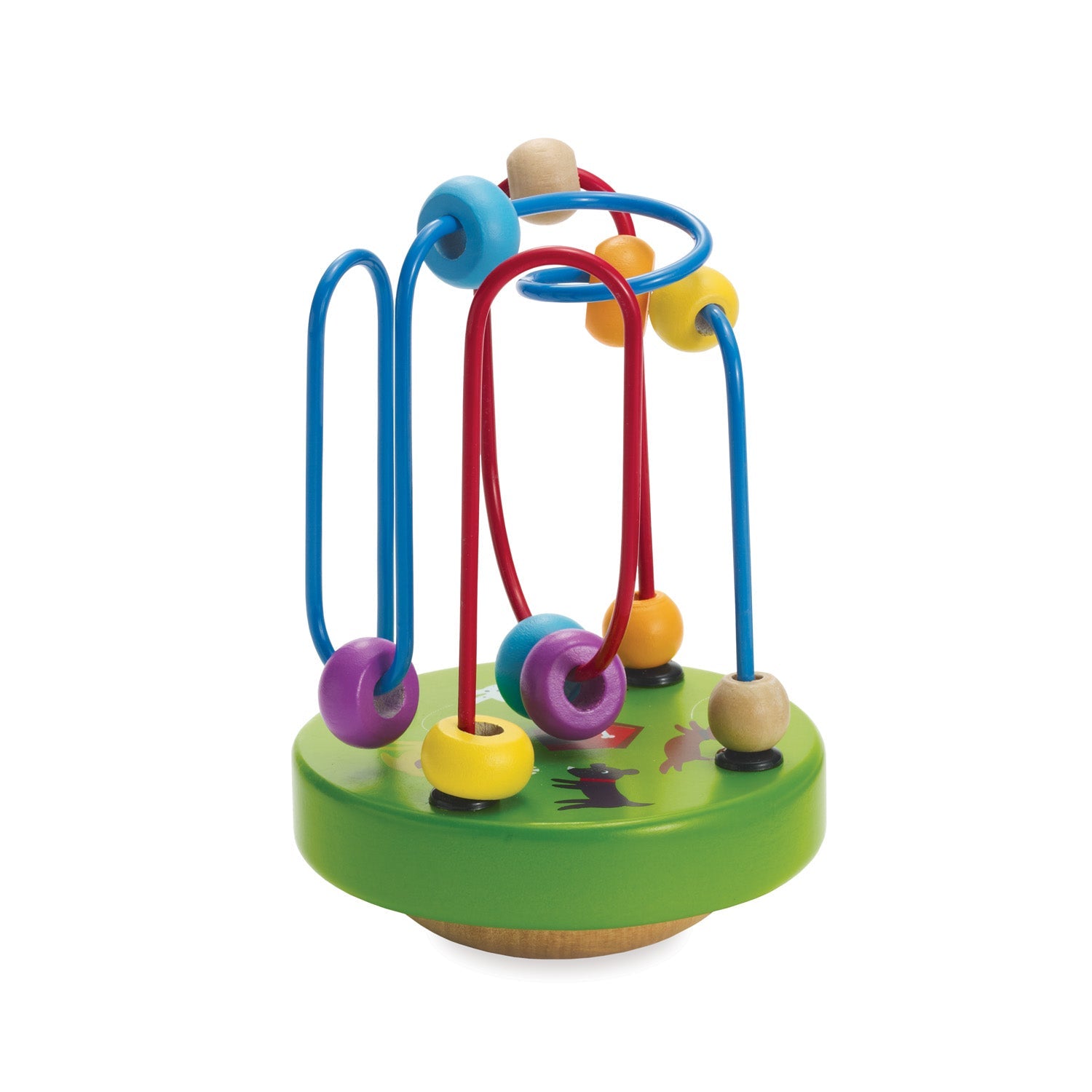 Wobble - A - Round Beads - Green - Babylegetøj - BORN Copenhagen ApS
